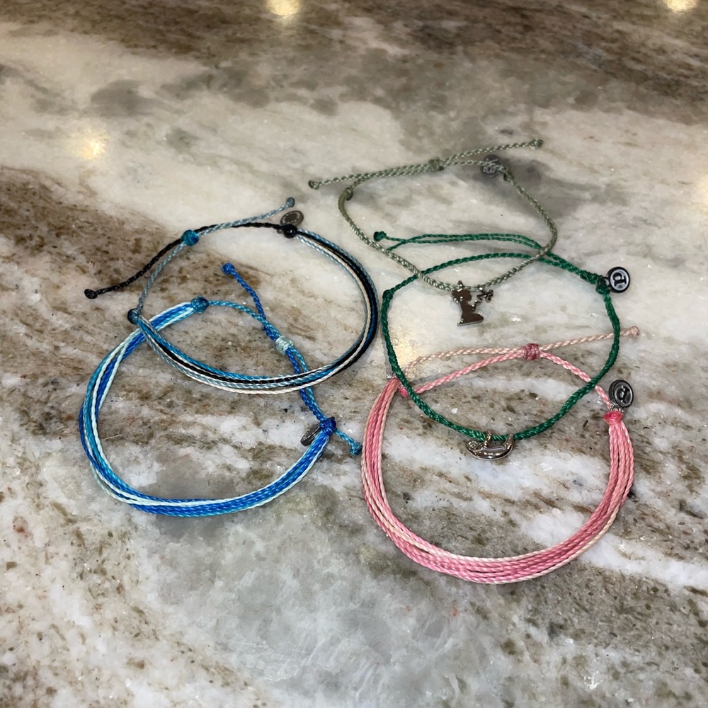 Bundle of 5 colorful pura vida bracelets